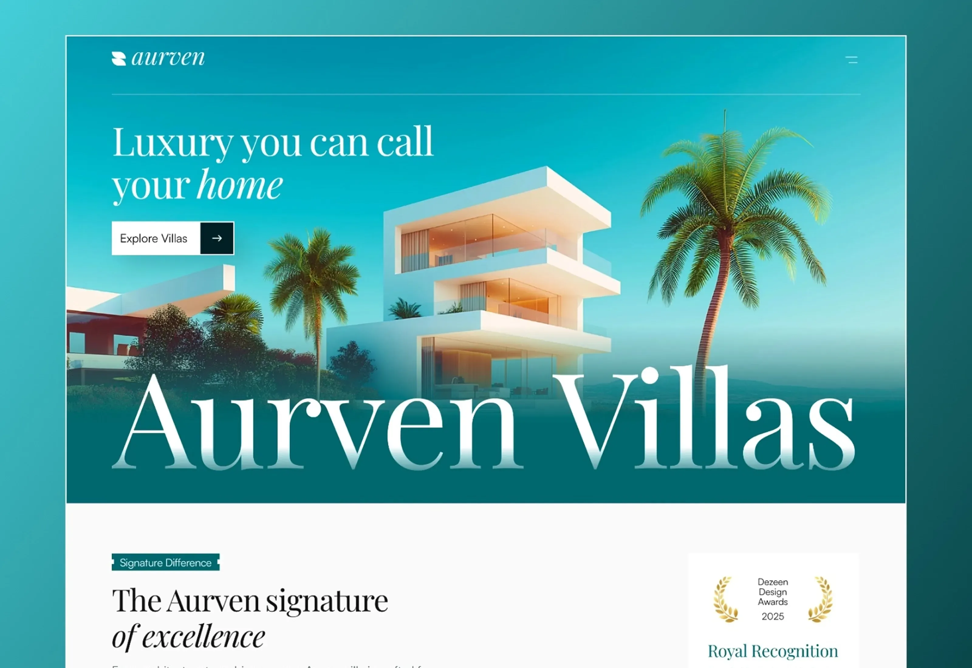 Aurven — Real Estate Luxury Property Villa